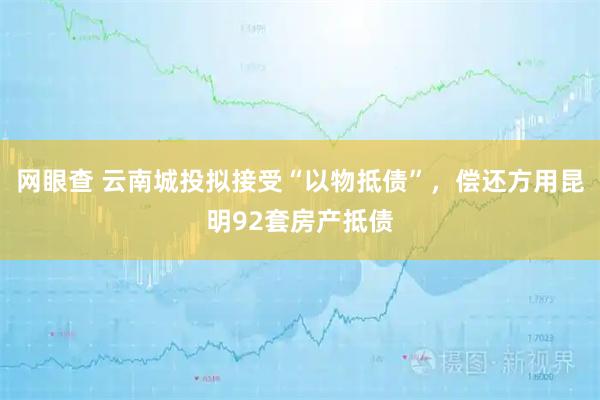 网眼查 云南城投拟接受“以物抵债”，偿还方用昆明92套房产抵债