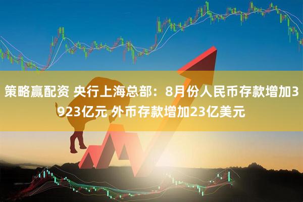 策略赢配资 央行上海总部：8月份人民币存款增加3923亿元 外币存款增加23亿美元